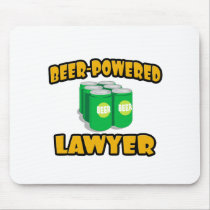 Beer-Powered Lawyer Mouse Pads