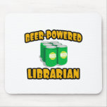 Beer-Powered Librarian Mouse Pad