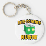 Beer-Powered Nurse Keychain