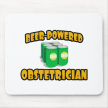 Beer-Powered Obstetrician Mousepads