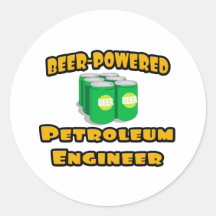 Beer-Powered Petroleum Engineer Sticker