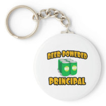 Beer-Powered Principal keychains