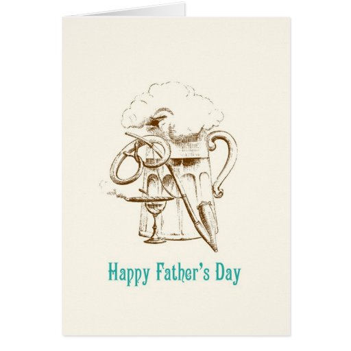 Beer & Pretzel Father's Day card