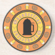 Beer, Pretzels, Stein Beverage Coaster