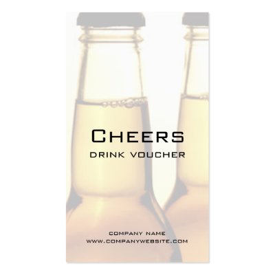 Beer Restaurant or Brewery Drink Voucher Cards Business Card Template by EnduringMoments