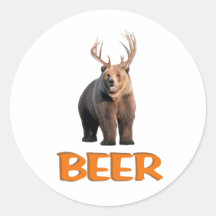Beer Round Stickers