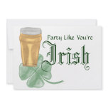 Beer & Shamrock Initves Custom Invitations