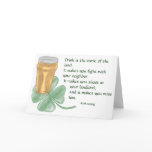 Beer & Shamrock/Irish Saying Cards