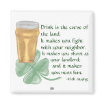 Beer & Shamrock/Irish Saying Magnet