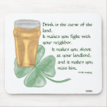 Beer & Shamrock/Irish Saying Mousemat Mouse Pad