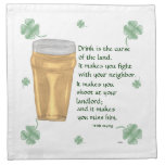 Beer & Shamrock/Irish Saying Napkin