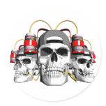 Beer Skulls Stickers