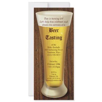 Beer Tasting Birthday Party Invitation invitation