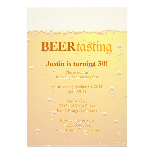 Beer Tasting Party Announcement