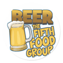 Beer: The Fifth Food Group T-Shirts & Gifts stickers by koncepts Beer: The Fifth Food Group T-Shirts & Gifts stickers
