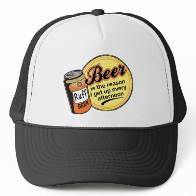 Beer, the reason I get up every afternoon Mesh Hat by jamierushad