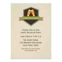 Beer Toast Bachelor Party Announcement