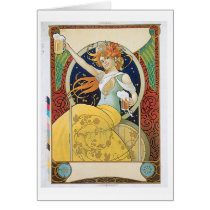Beer Vintage Drink Ad Art Greeting Cards