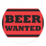 beer wanted red icon sticker