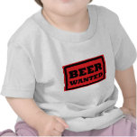 beer wanted red icon tshirts