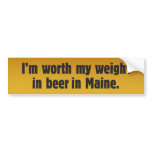 Beer Wife Maine Bumper Sticker