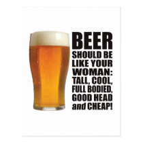 Beer Woman Post Card