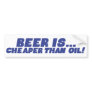BeerCheaperBumper Bumper Sticker