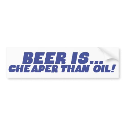 BeerCheaperBumper Bumper Sticker by tailgatebarn