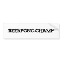 beerpong champ bumper sticker
