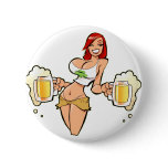BeerRedhead Pinback Button