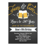 Beers and Cheers Birthday Invitation 30th 40th etc