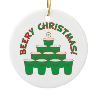 BEERy Christmas! - Funny  Christmas Ornament