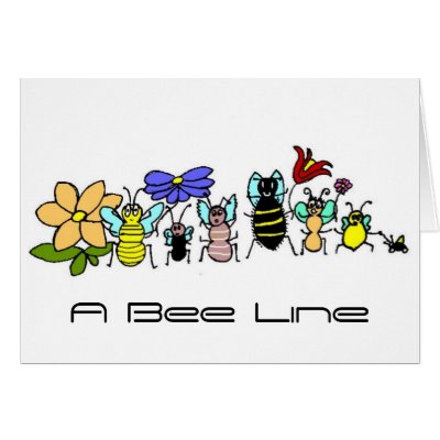 bees, A Bee Line Card by getnbuy