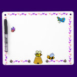 bees and butterflies dry erase board with hooks dry erase boards