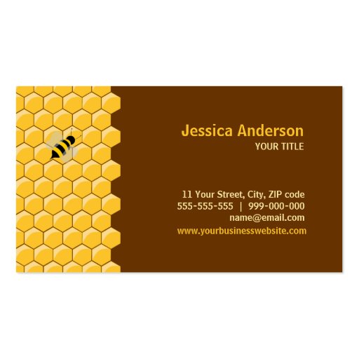 Bees And Honeycomb business cards (front side)