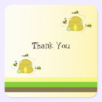 Bees and Stripes Thank You stickers