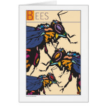Bees Card by CollierGraphica Bees Card