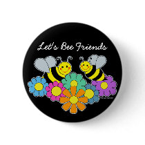 Bees & Flowers buttons