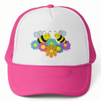 Bees & Flowers Mesh Hat