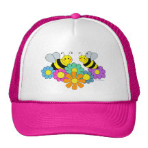 Bees & Flowers Mesh Hat
