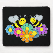 Bees & Flowers Mousepad