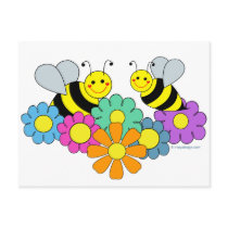 Bees & Flowers Post Cards
