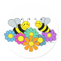 Bees & Flowers stickers