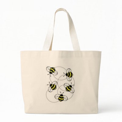 Bees in Flight Canvas Bag by pastorjen63