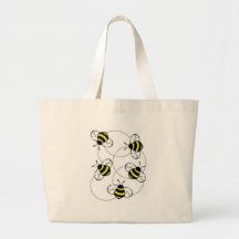 Bees in Flight Canvas Bag
