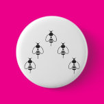Bees in Formation Pinback Button