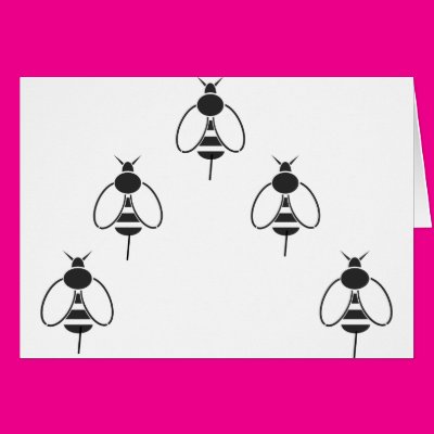 Bees in Formation Card Zazzle_card Bees in Formation Card Zazzle_card