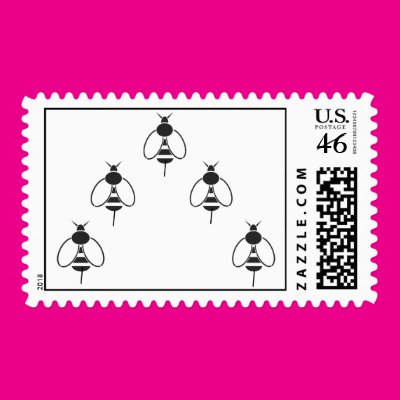 Bees in Formation Stamp Zazzle_stamp Bees in Formation Stamp Zazzle_stamp