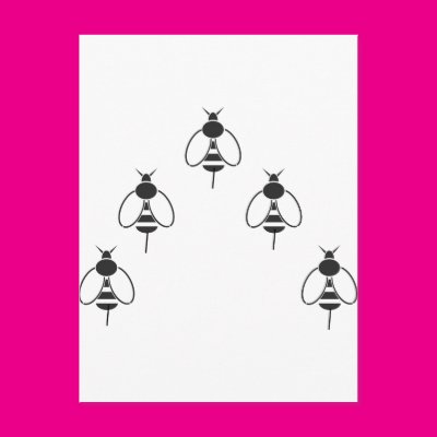 Bees in Formation Post Cards Zazzle_postcard