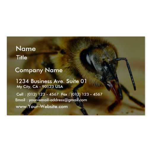 Bees Insects Business Cards (front side)